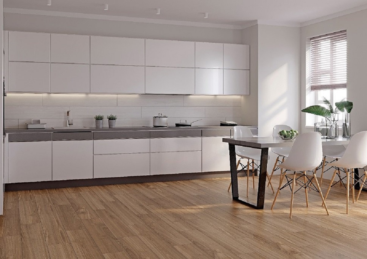 Изображение товара Керамогранит Kerranova Madera K-524/MR 20x120 см белый светло-серый