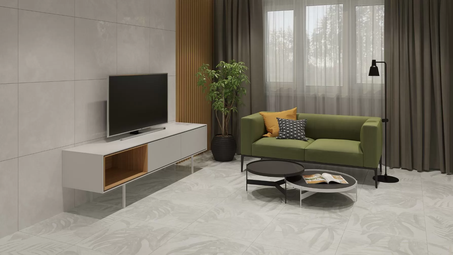 Изображение товара Керамогранит Kerranova Central park K-702/MR/600x600x9tmn 60x60см цвет белый,бежевый