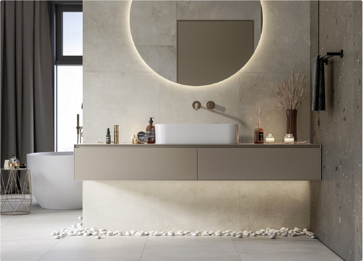 Изображение товара Керамогранит Kerranova Fabrika K-2017/MR/600x600x9tmn 60x60см цвет белый, светло-серый