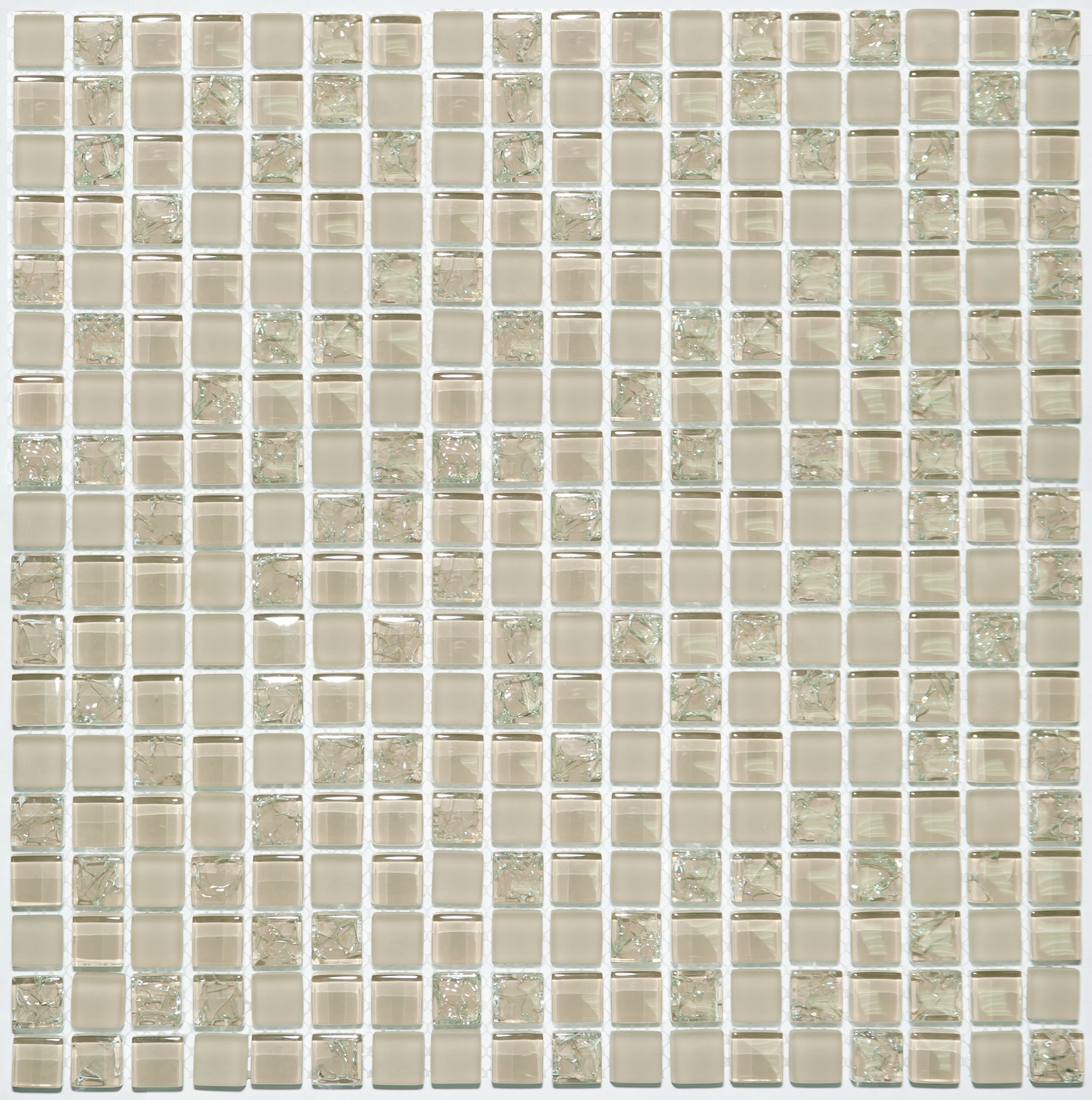 Изображение товара Декоративная мозаика из стекла NSMOSAIC S-840 30.5x30.5 см бежевый эффект битого стекла