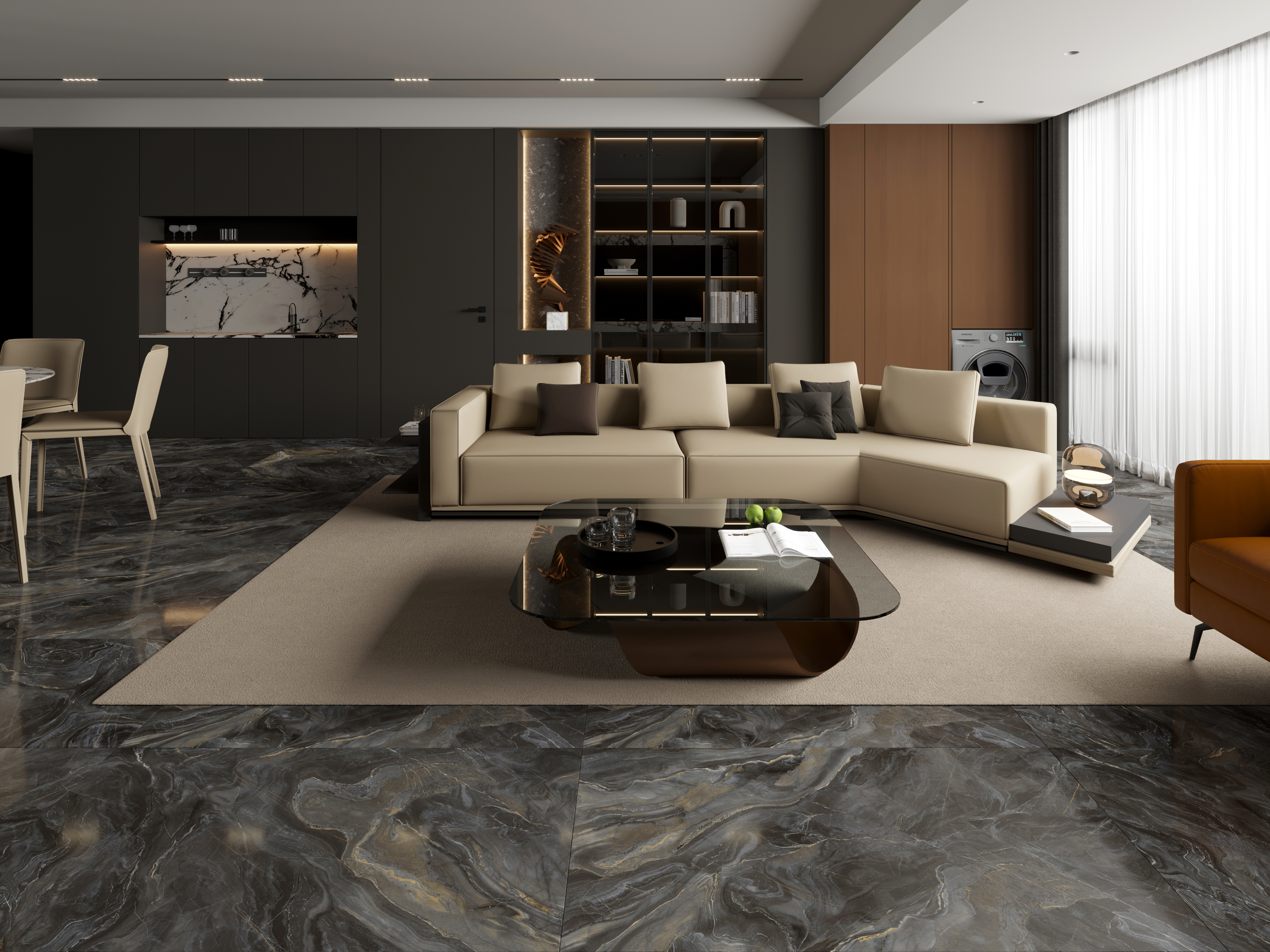 Изображение товара Керамогранит BASCONI HOME Drift sand BHW-0049 60x120см цвет коричневый