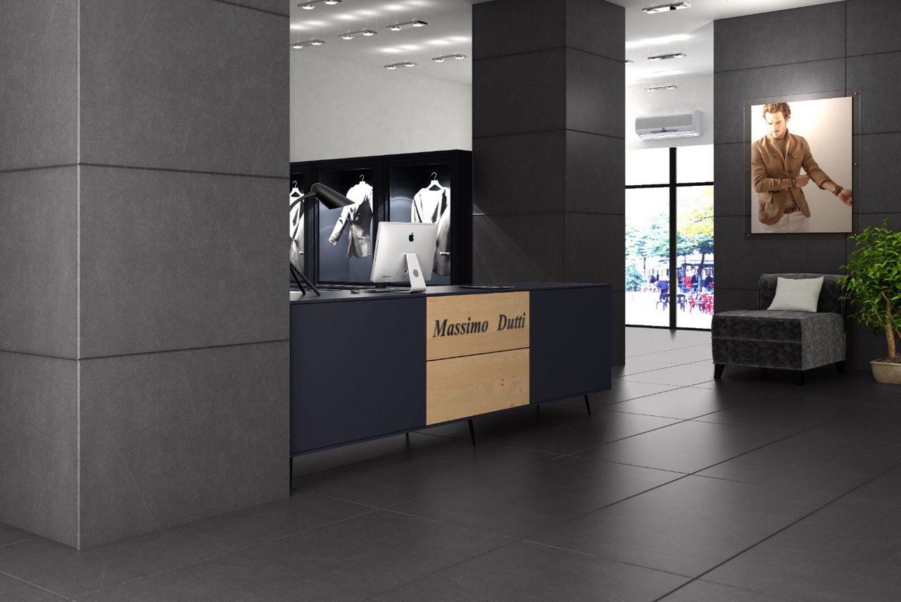 Изображение товара Керамогранит КЕРАМОПРО Modena Black 60x120 см, морозостойкий, нескользящий