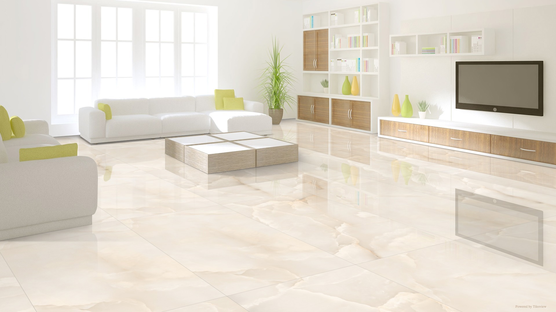 Изображение товара Керамогранит Kerald Argos Onyx Oyster 60x120 глянцевый бежевый для пола и стены