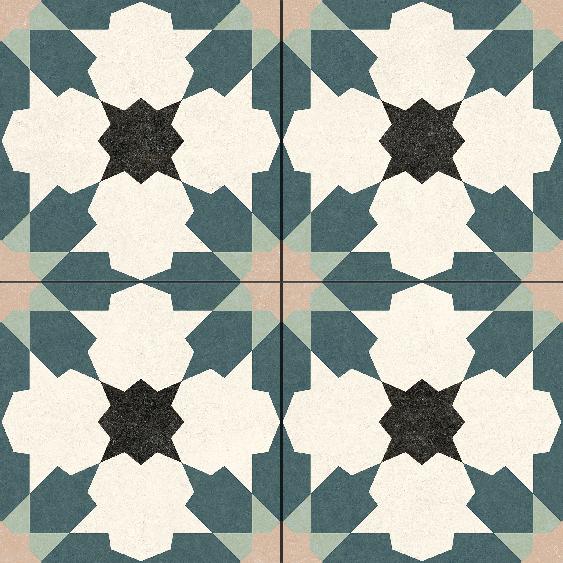 Изображение товара Керамогранит Navarti Hidraulicos Flor Blue 45x45см цвет разноцветный