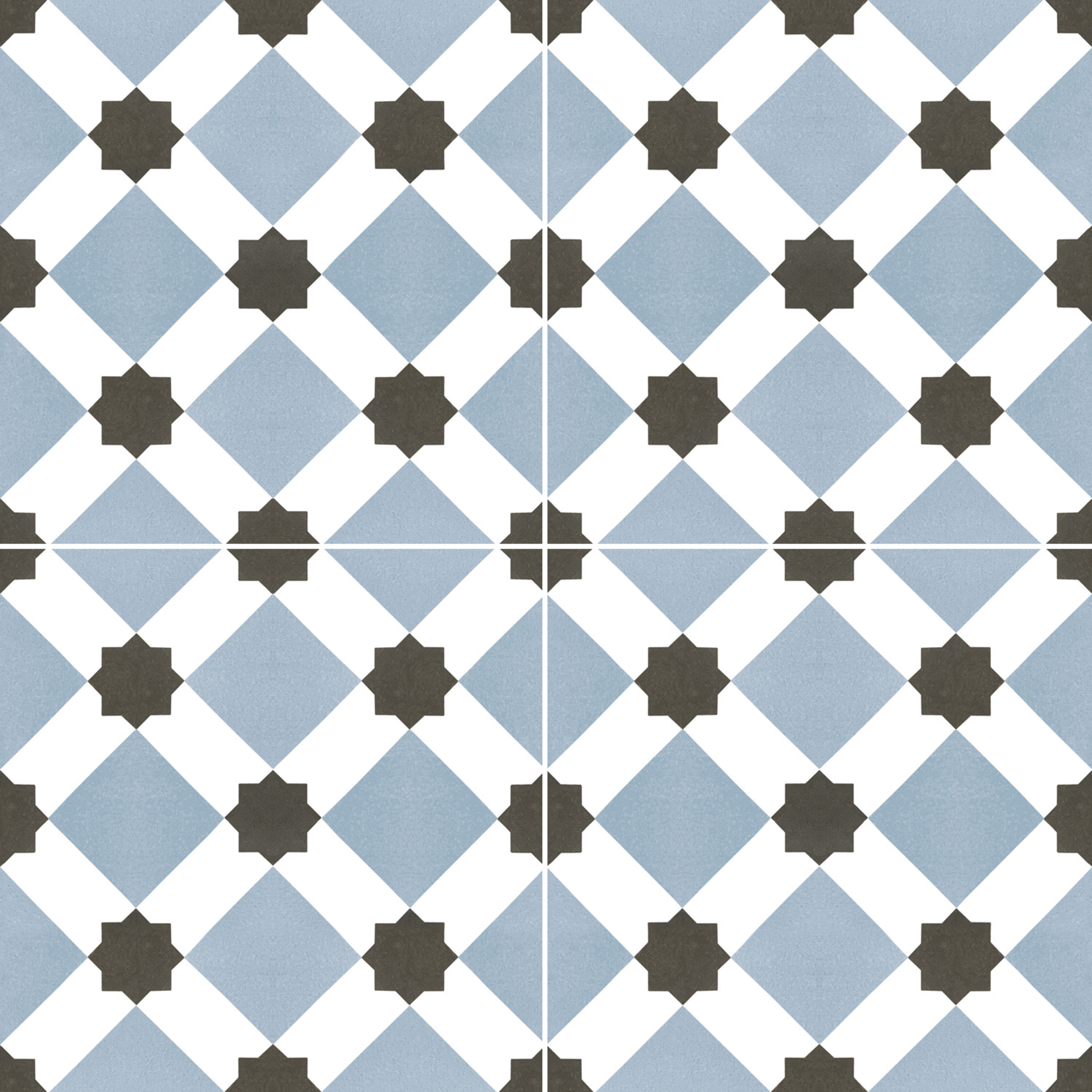 Изображение товара NICEKER Mix 45.2x45.2 Howard Blue Pre-cut Satin керамогранит плитка пэтчворк 45.2x45.2