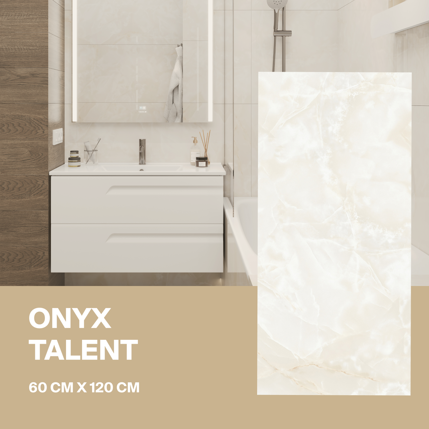 Изображение товара Керамогранит Ceradim Onyx talent х9999304210 120x60см цвет кремовый