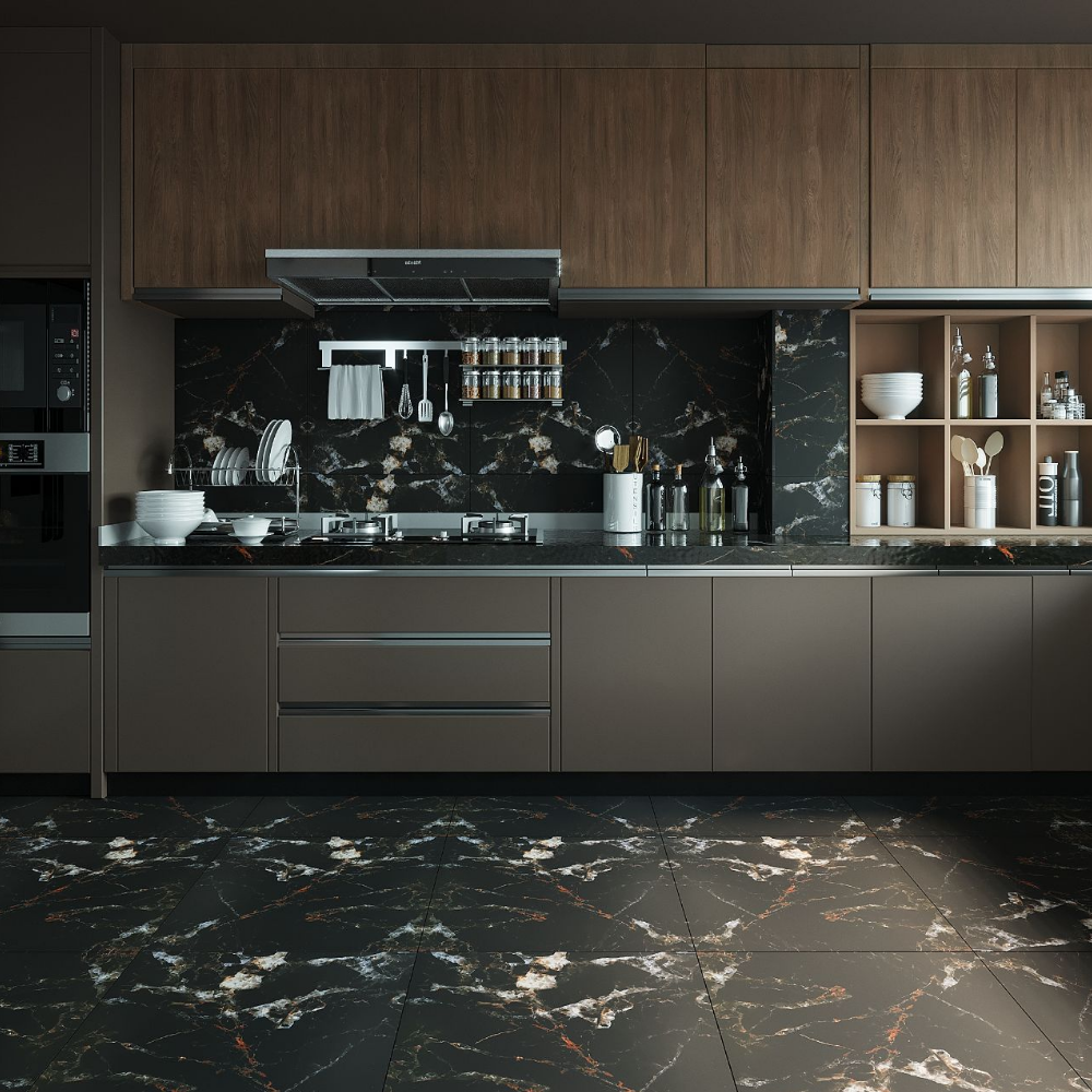 Изображение товара Керамогранит Sanamero Yala 60x60 см черный, матовый, глазурованный