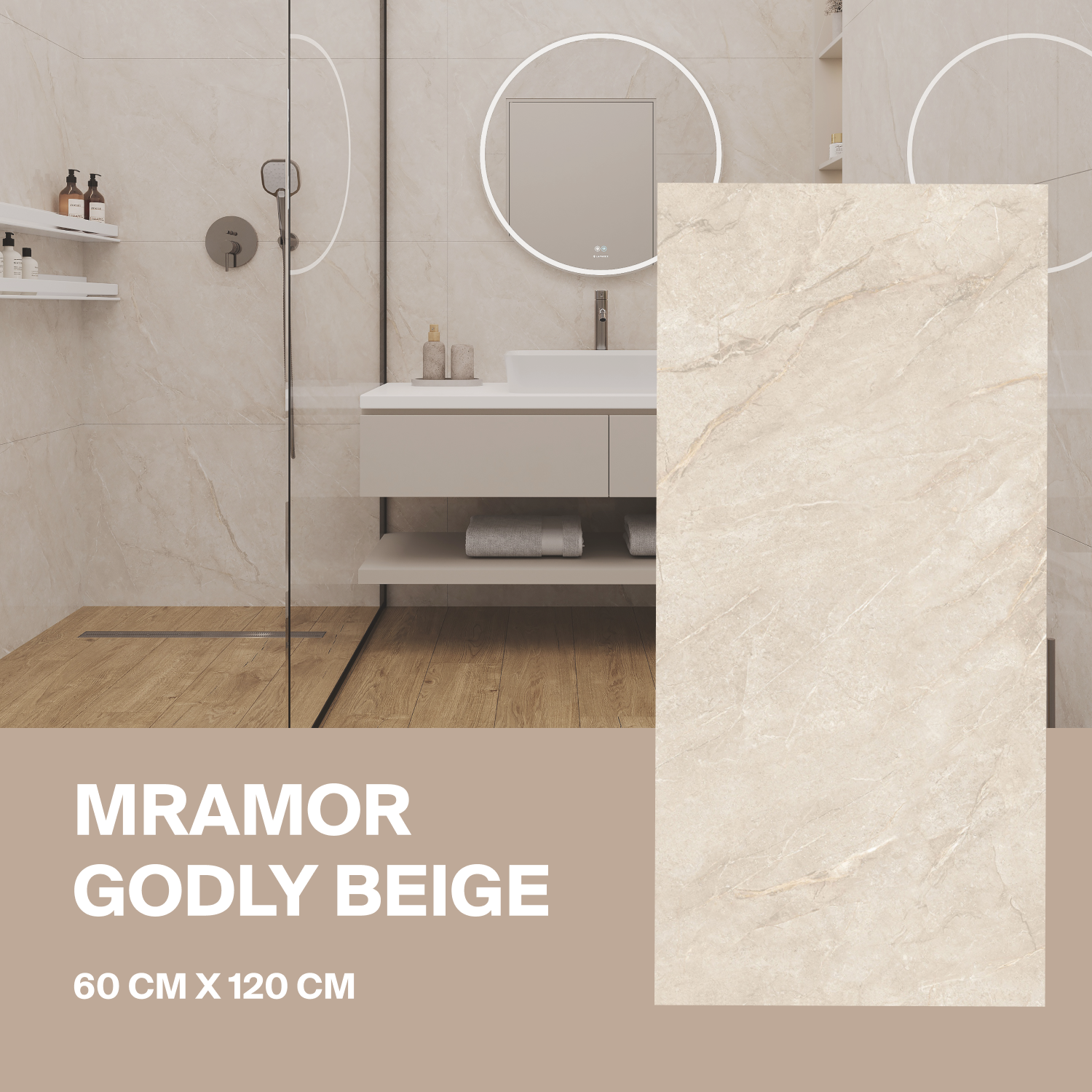 Изображение товара Керамогранит Ceradim Mramor х9999304497 60x120см цвет бежевый