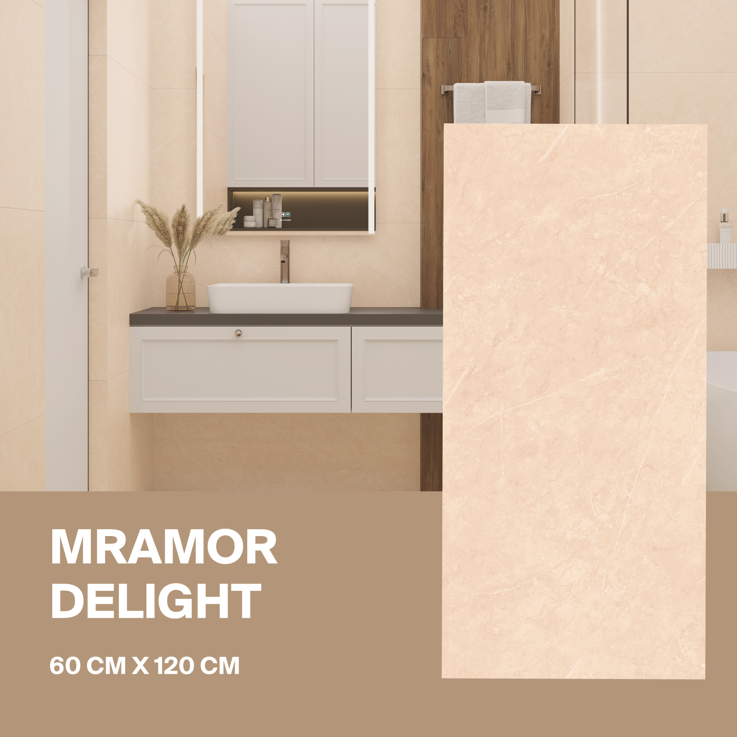 Изображение товара Керамогранит Ceradim Mramor х9999304494 60x120 см бежевый матовый эффект мрамора