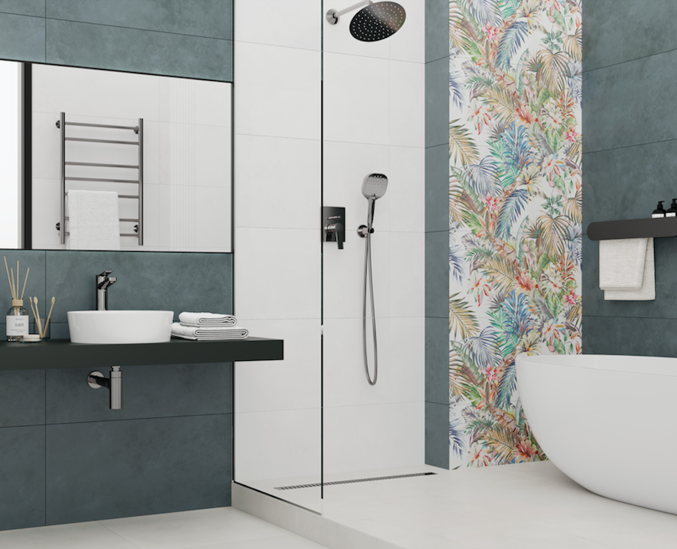 Изображение товара Керамогранит КЕРАМОПРО Бетон Rio White 60x120 см белый в стиле модерн