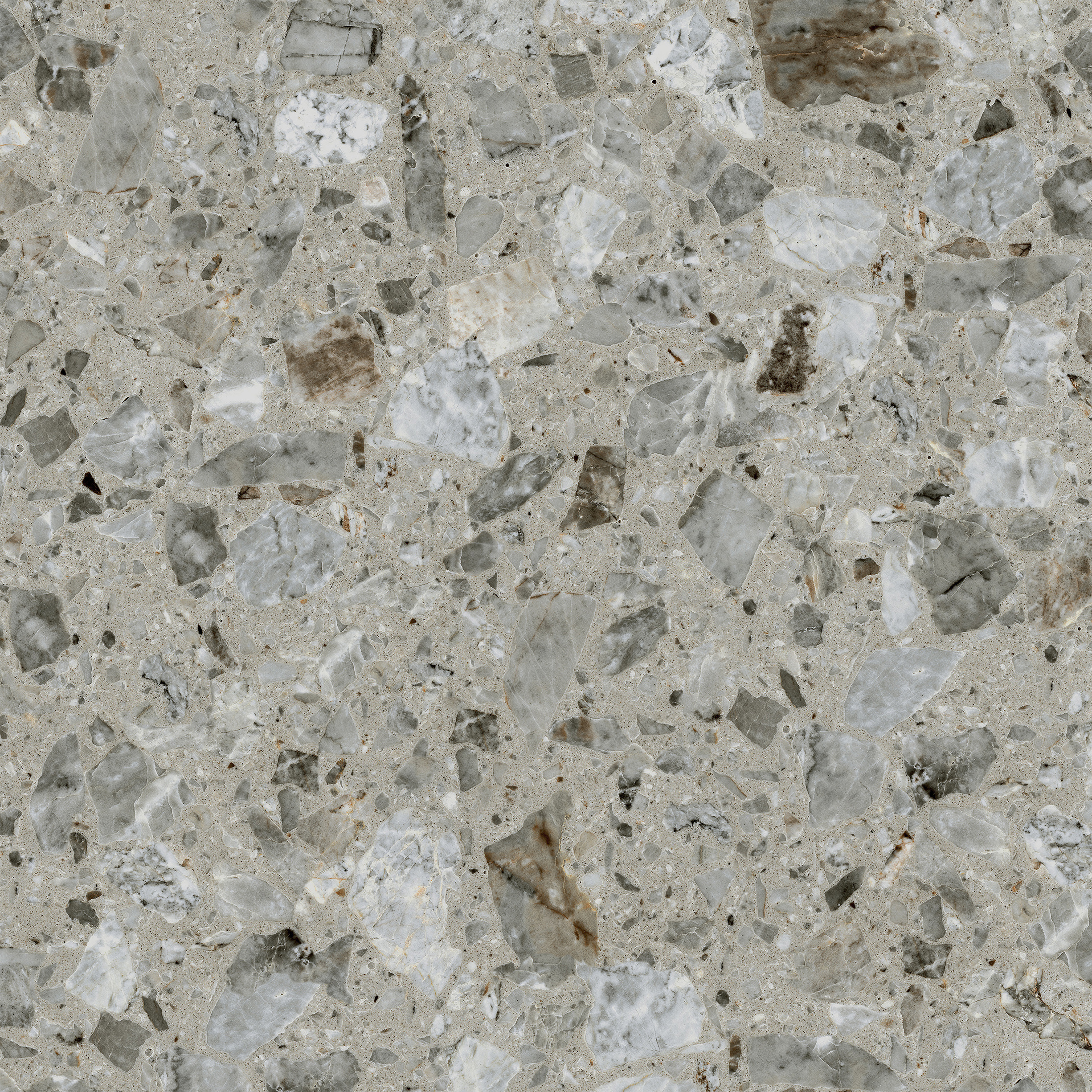 Изображение товара Керамогранит Eurotile Aglomerat 41.2x41.2 см серый терраццо для пола и стены