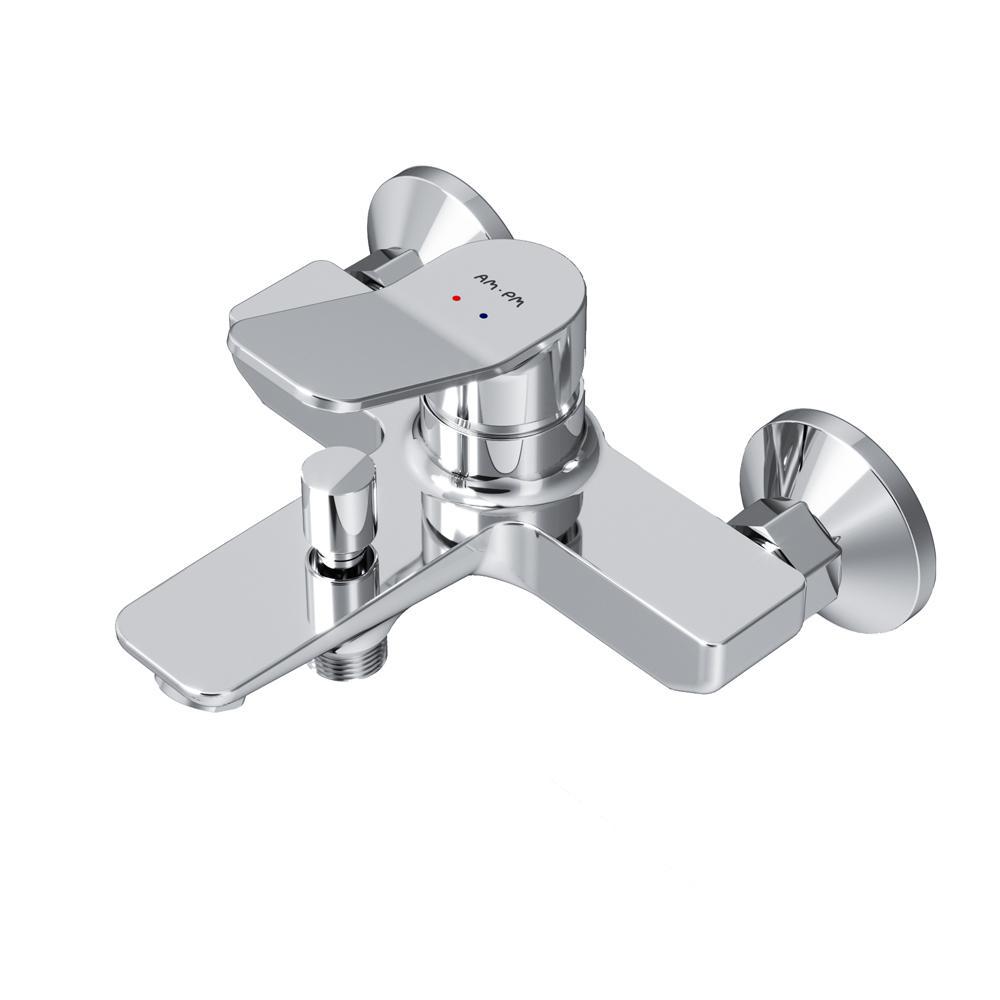 Изображение товара Смеситель для ванны AM.PM X-Joy F85A10000 хром однорычажный короткий излив Германия