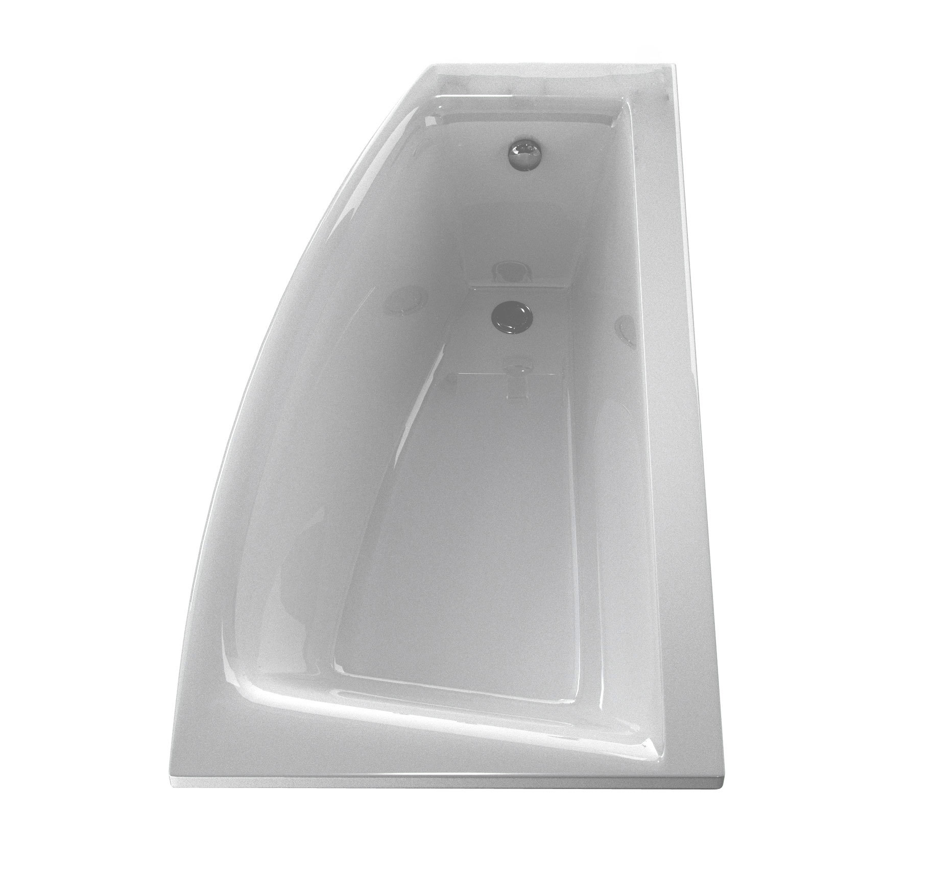 Изображение товара Ванна ФЭМА СТИЛЬ из литьевого мрамора ДОМИНИКА 160 ЛЕВАЯ, цвет Белый