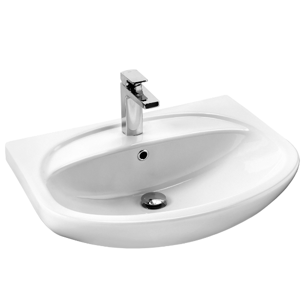 Изображение товара Раковина накладная Santek Стелла 65 керамическая белая размер 65 см