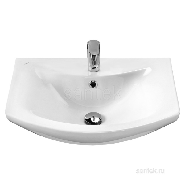 Изображение товара Раковина накладная Santek Балтик 60 61 см белая глянцевая для ванной
