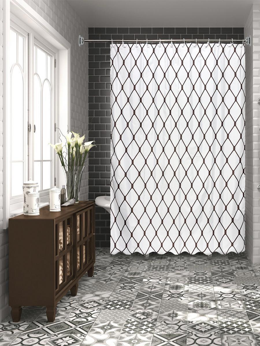 Изображение товара Шторка для ванной комнаты Bath Plus Net CH14107-1, 180x180 см