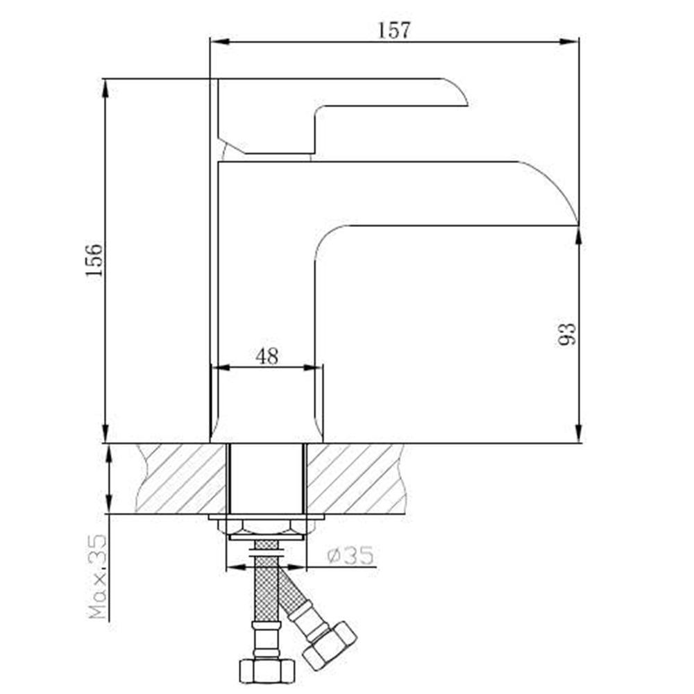 Изображение товара Смеситель для раковины Osgard Ionic White 92013 однорычажный, цвет белый