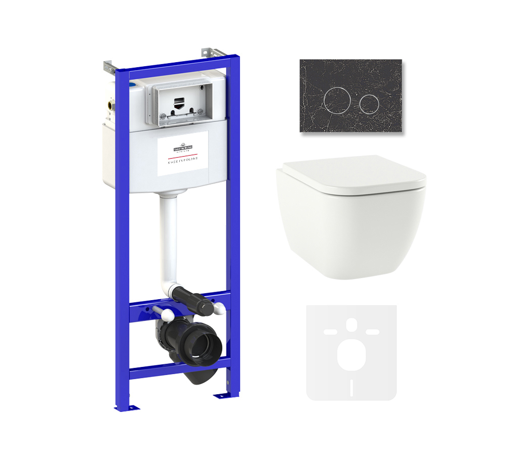 Изображение товара Комплект инсталляции с унитазом Lavinia Boho One Compacto 75110083 клавиша смыва