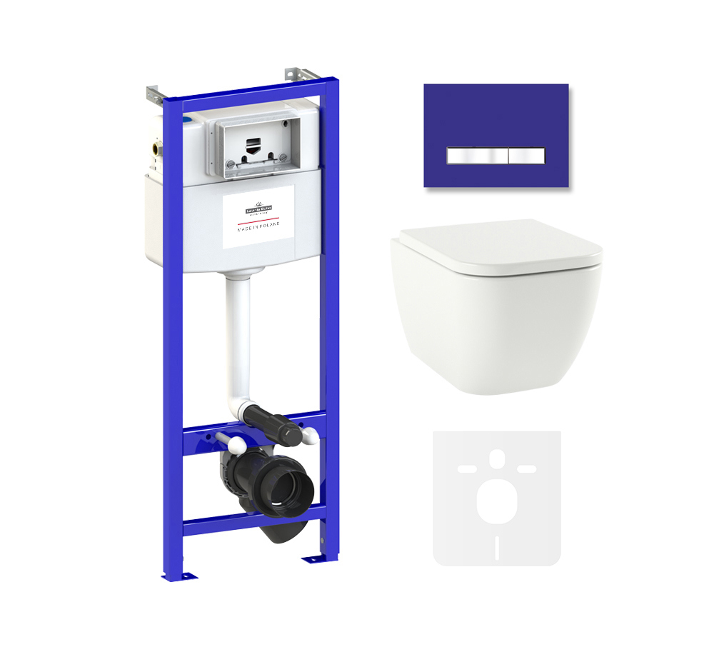 Изображение товара Комплект инсталляции с унитазом Lavinia Boho One Rimless 75110105 клавиша смыва