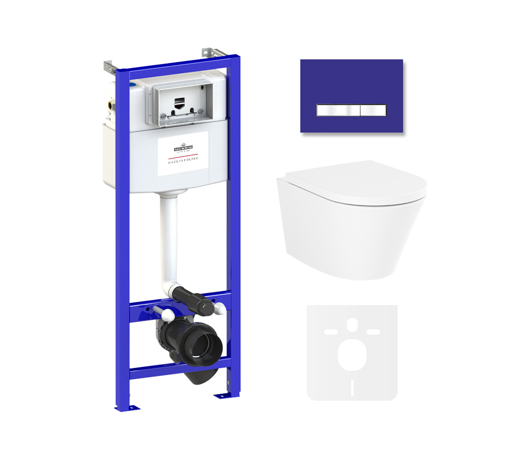 Изображение товара Комплект инсталляции с унитазом Lavinia Boho Rimless Biore 25 лет гарантии