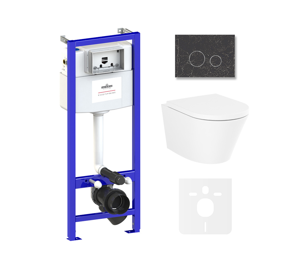 Изображение товара Комплект инсталляции с унитазом Lavinia Boho Rimless Biore 75110185 Гарантия 25 лет