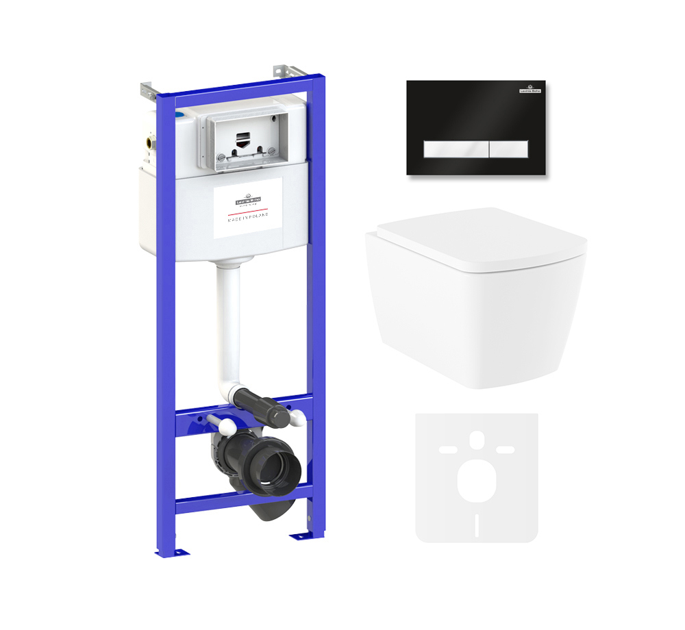 Изображение товара Комплект инсталляции с унитазом Lavinia Boho Aveo Rimless 75110242 клавиша смыва