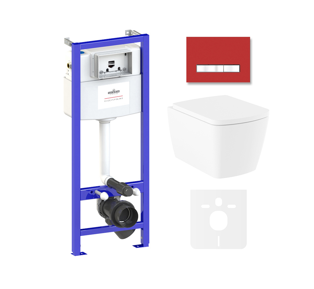 Изображение товара Комплект инсталляции с унитазом Lavinia Boho Aveo Rimless 75110240 клавиша смыва