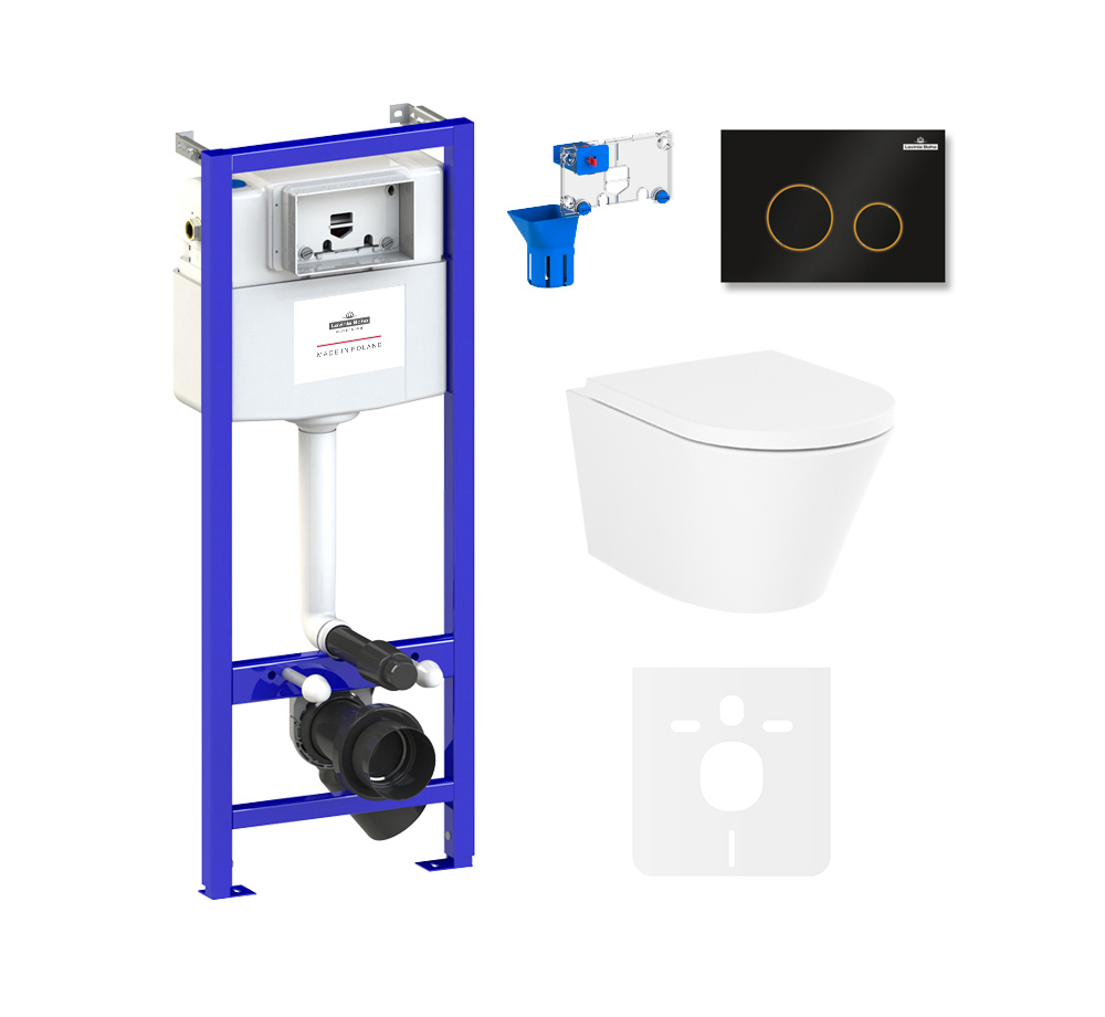 Изображение товара Комплект инсталляции с унитазом Lavinia Boho Biore Rimless 75110199 клавиша смыва