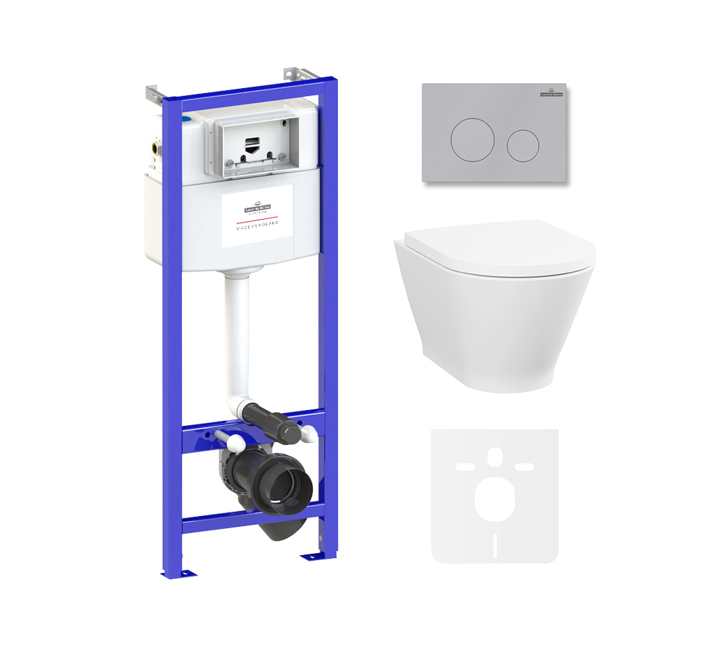 Изображение товара Комплект инсталляции и унитаз Lavinia Boho Elegant Rimless с скрытым монтажом