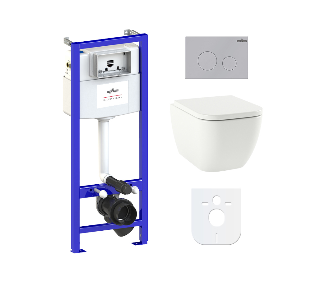 Изображение товара Комплект инсталляции с унитазом Lavinia Boho One Rimless Германия надежная установка
