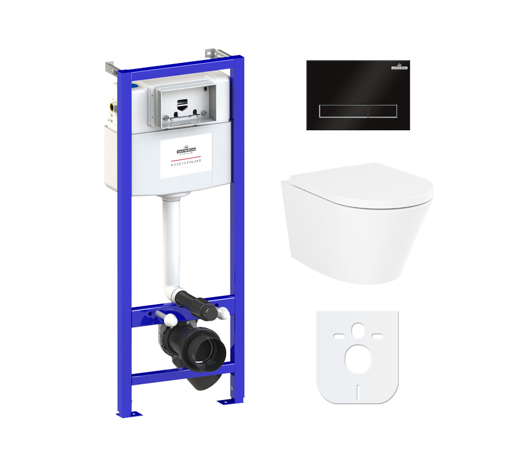 Изображение товара Комплект инсталляции с унитазом Lavinia Boho Rimless Biore с металлическим бачком