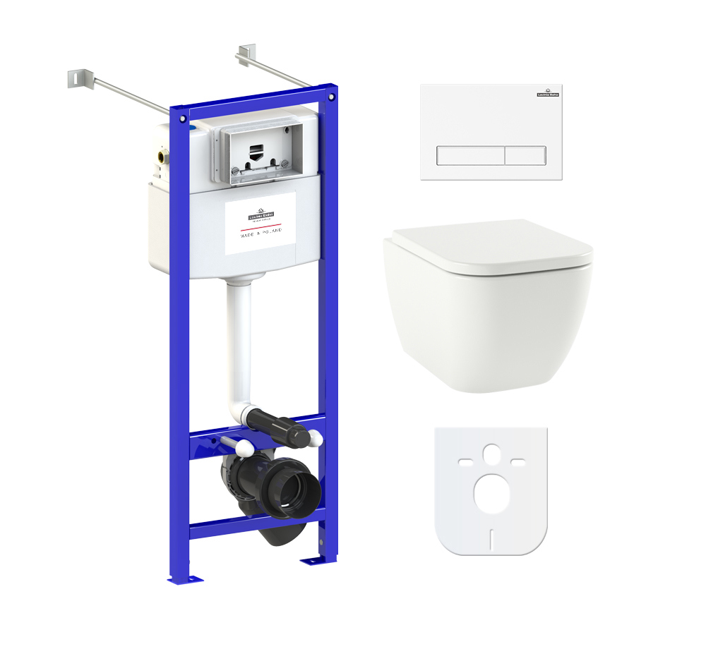 Изображение товара Комплект инсталляции с унитазом Lavinia Boho One Compacto с компактной чашей и скрытым монтажом