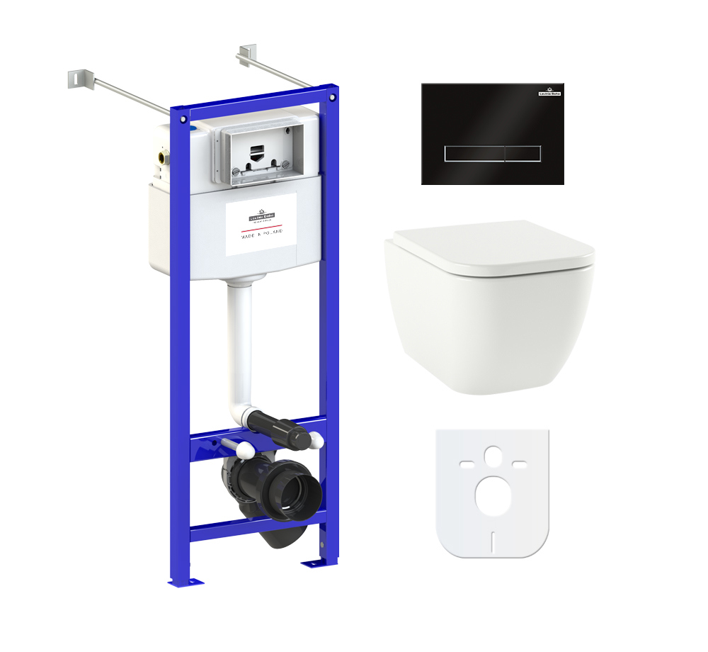 Изображение товара Комплект инсталляции с унитазом Lavinia Boho One Compacto и крепежом Германия