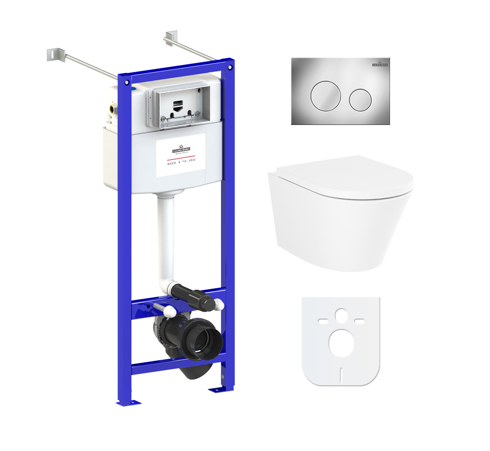 Изображение товара Комплект инсталляции и унитаз Lavinia Boho Rimless Biore Compacto