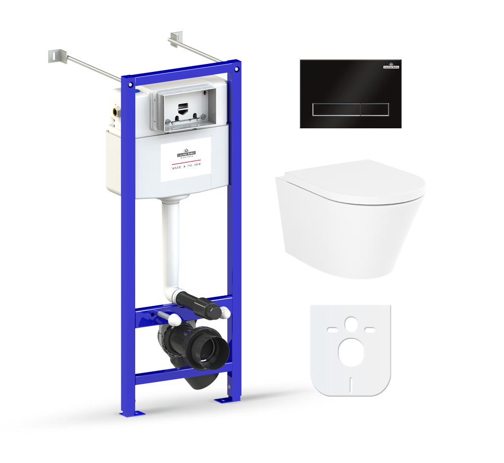 Изображение товара Комплект инсталляции с унитазом Lavinia Boho Biore Rimless для современного санузла