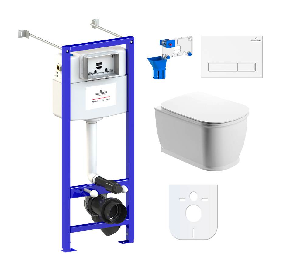 Изображение товара Комплект инсталляции с унитазом Lavinia Boho Bell Pro Rimless 87050121, клавиша смыва