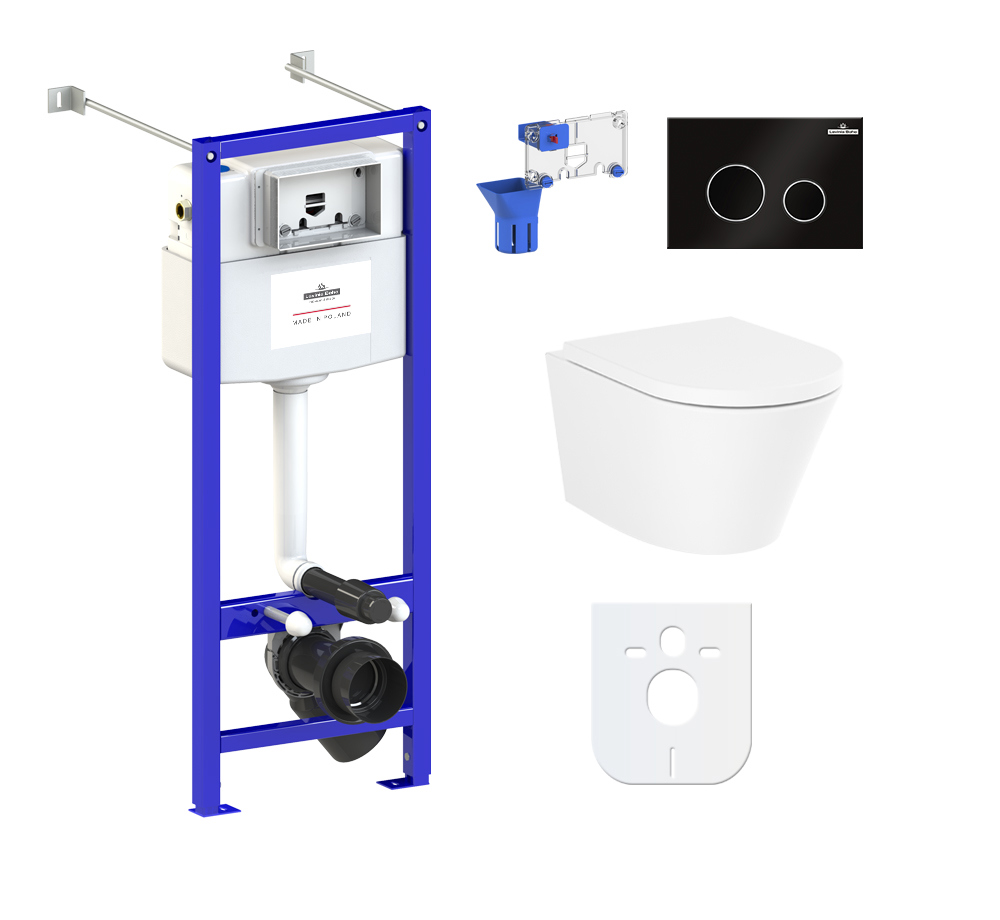 Изображение товара Комплект инсталляции с унитазом Lavinia Boho Biore Rimless с бесконтактной крышкой