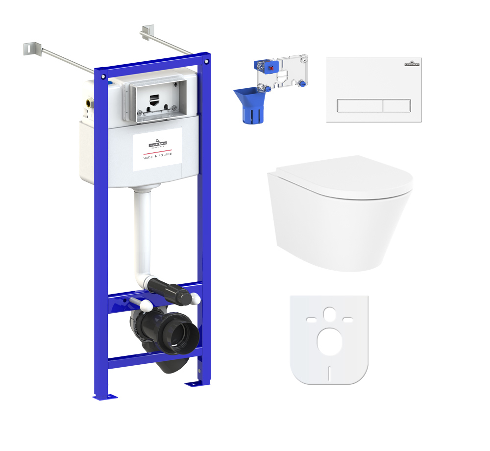 Изображение товара Комплект инсталляции с унитазом Lavinia Boho Rimless Biore с системой мягкого смыва