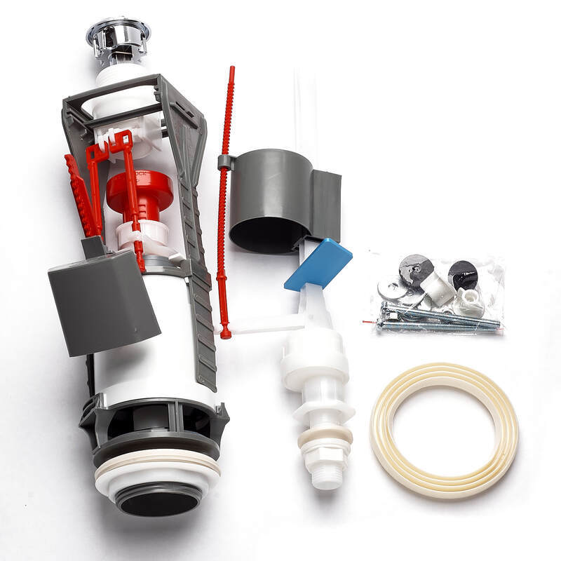 Изображение товара Механизм смыва Vidima Sirius с двойной кнопкой и нижней подводкой