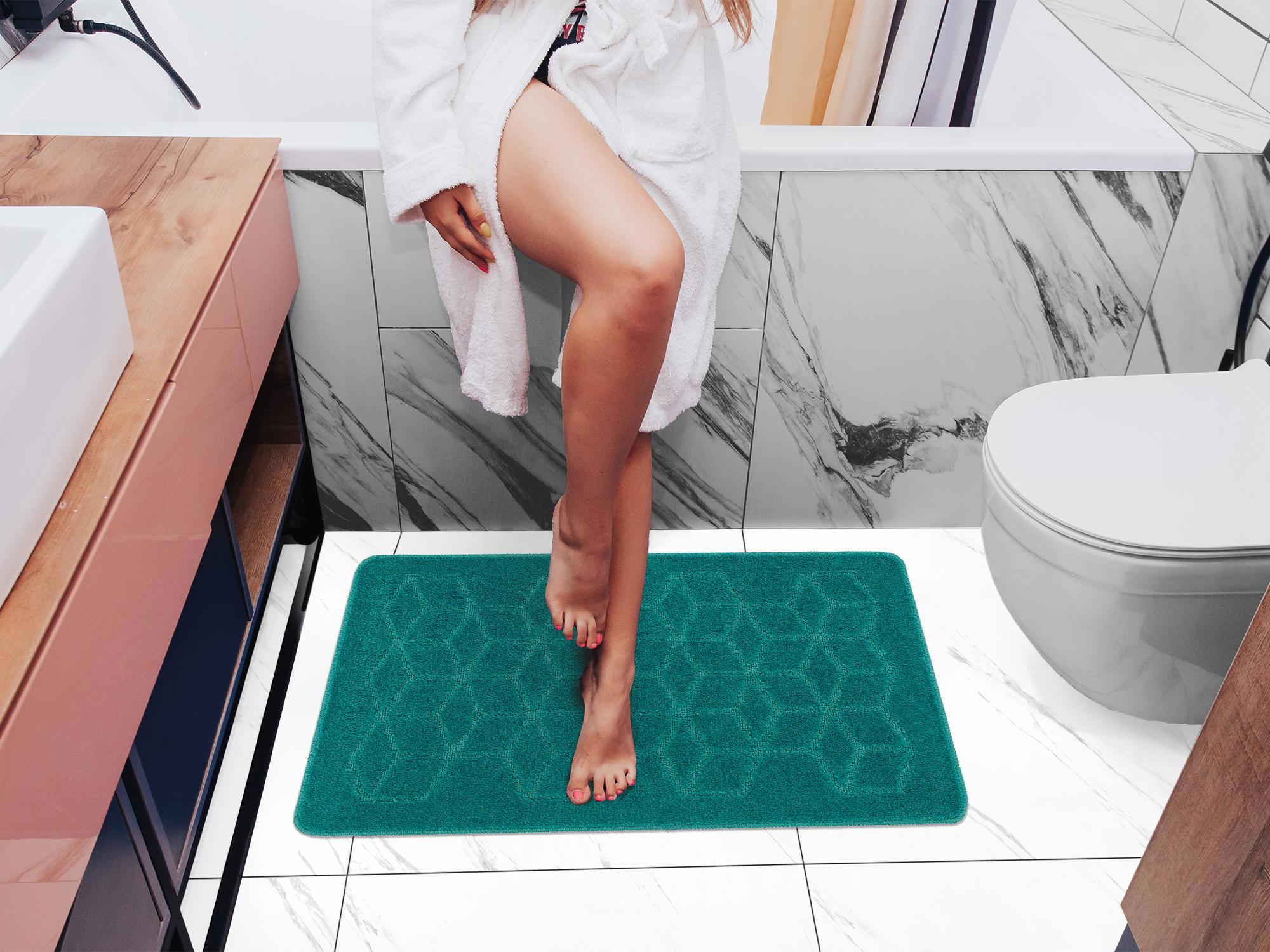 Изображение товара Коврик для ванной комнаты Shahintex РР 813414 50x80 см цвет бирюзовый