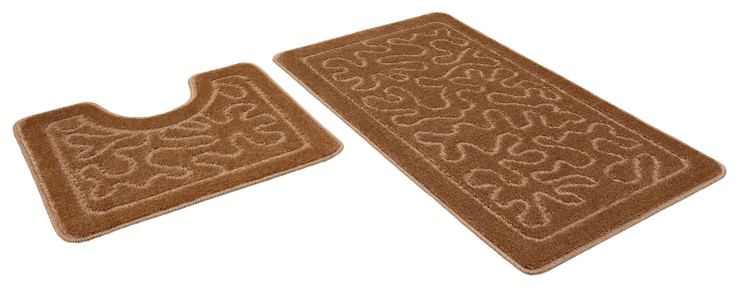 Изображение товара Набор ковриков Shahintex РР 810918 60x100+60x50 см цвет светло-коричневый