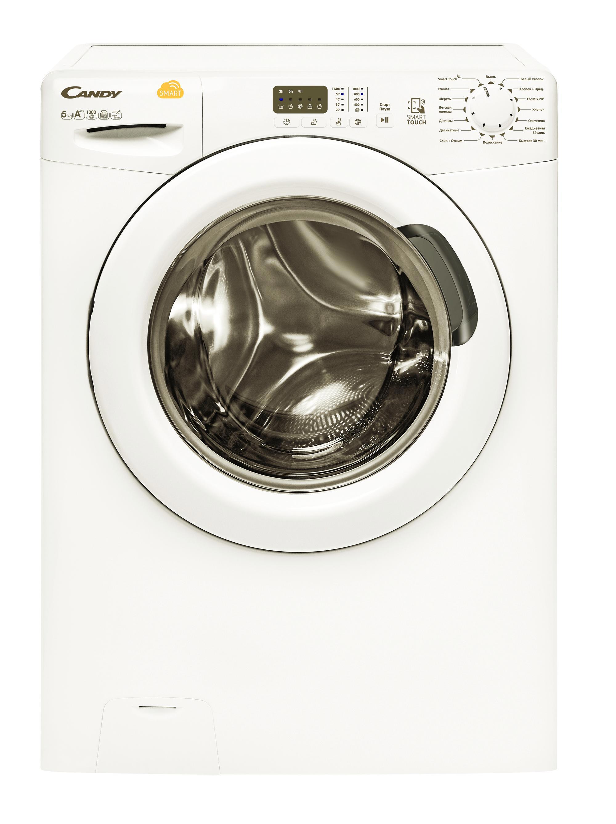 Изображение товара Стиральная машина 60x85x40 см 5 кг цвет белый Candy Smart CS4 105 1D1/2-07, 31007229 Изображение товара Стиральная машина 60x85x40 см 5 кг цвет белый Candy Smart CS4 105 1D1/2-07, 31007229