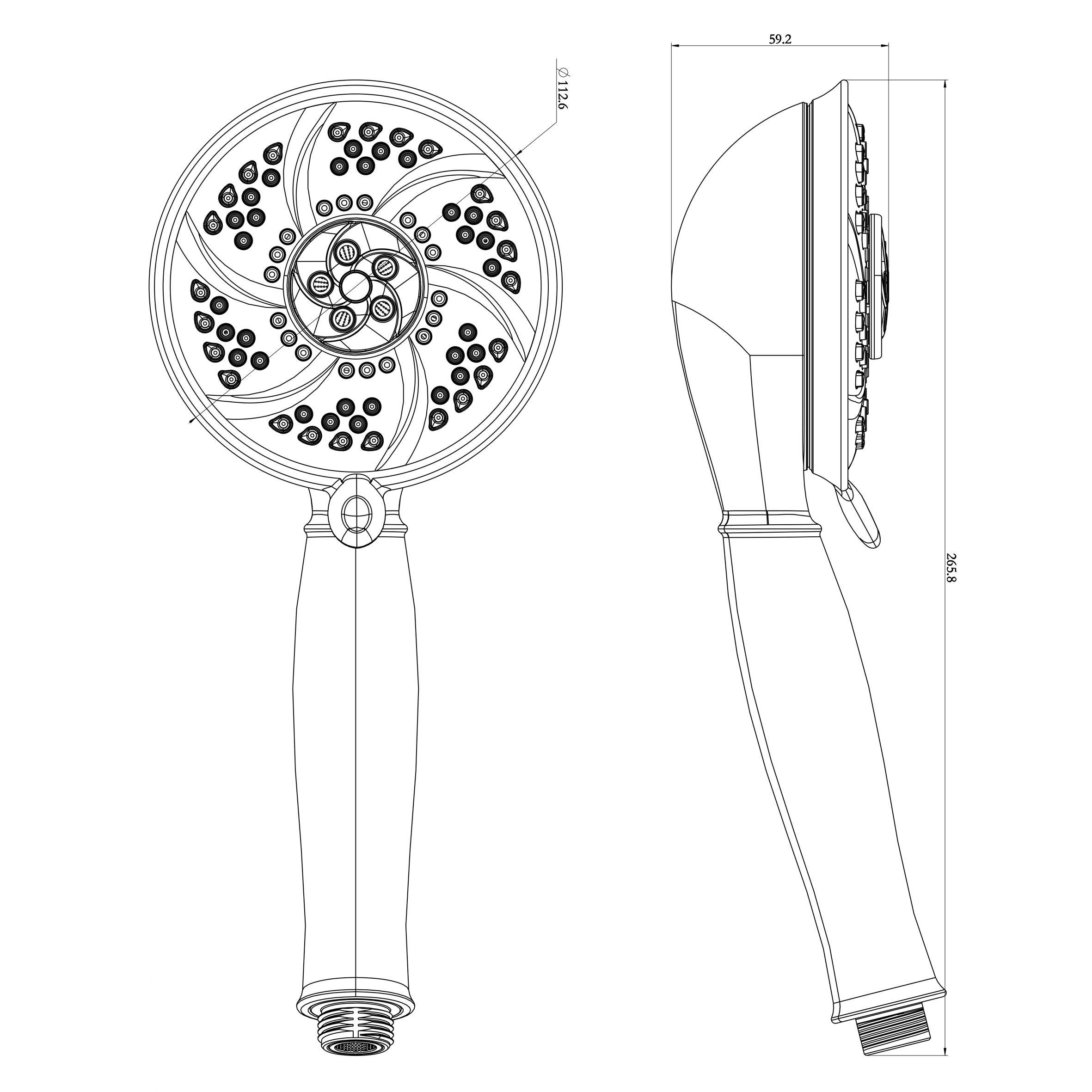 Изображение товара Лейка для душа Swedbe Calypso 5014 6 режимов хром диаметр 112 мм