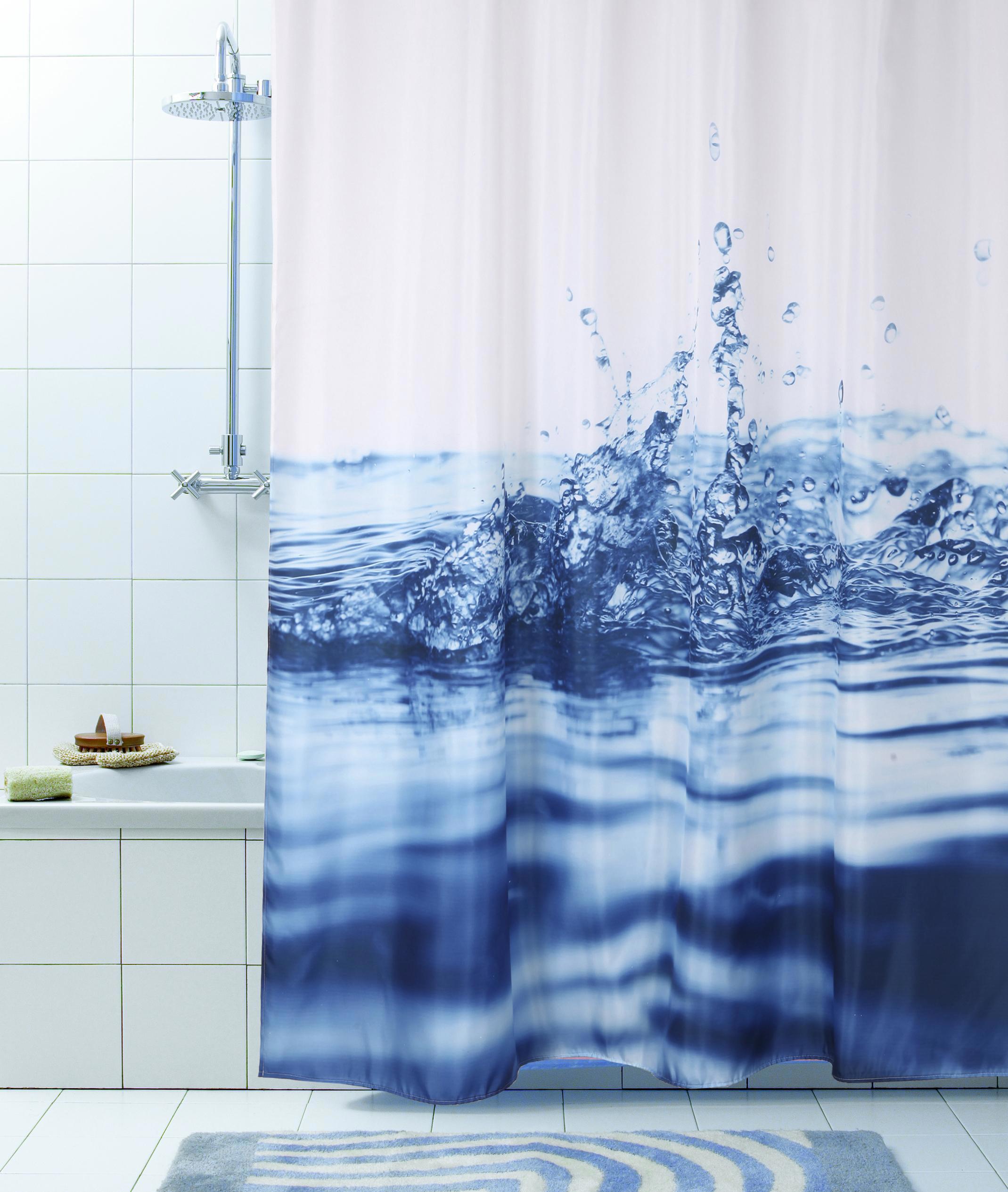 Изображение товара Шторка для ванной комнаты Капли Water drop 180x200см