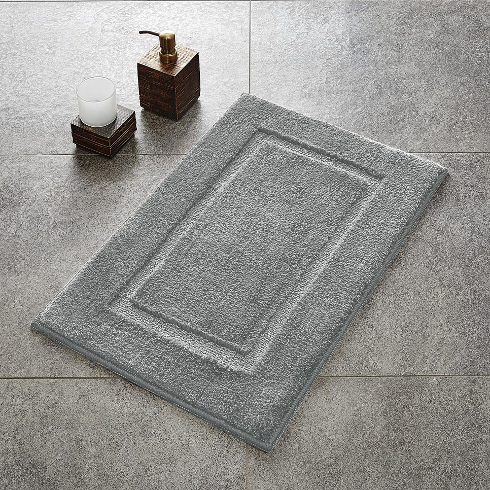 Изображение товара Коврик для ванной комнаты Ridder Stadion 50x50см серый противоскользящий мягкий ворс