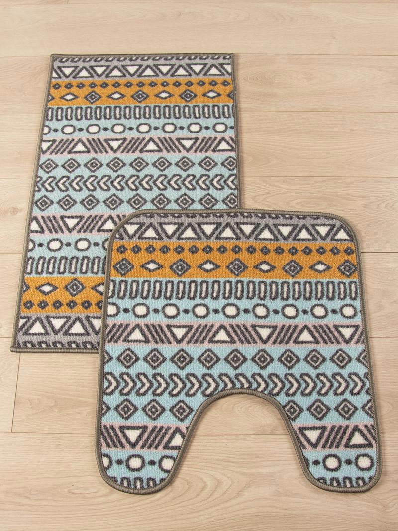 Изображение товара Комплект ковриков для ванной Cleopatra Нью Соса SMR 80x57см цвет серый серебристый