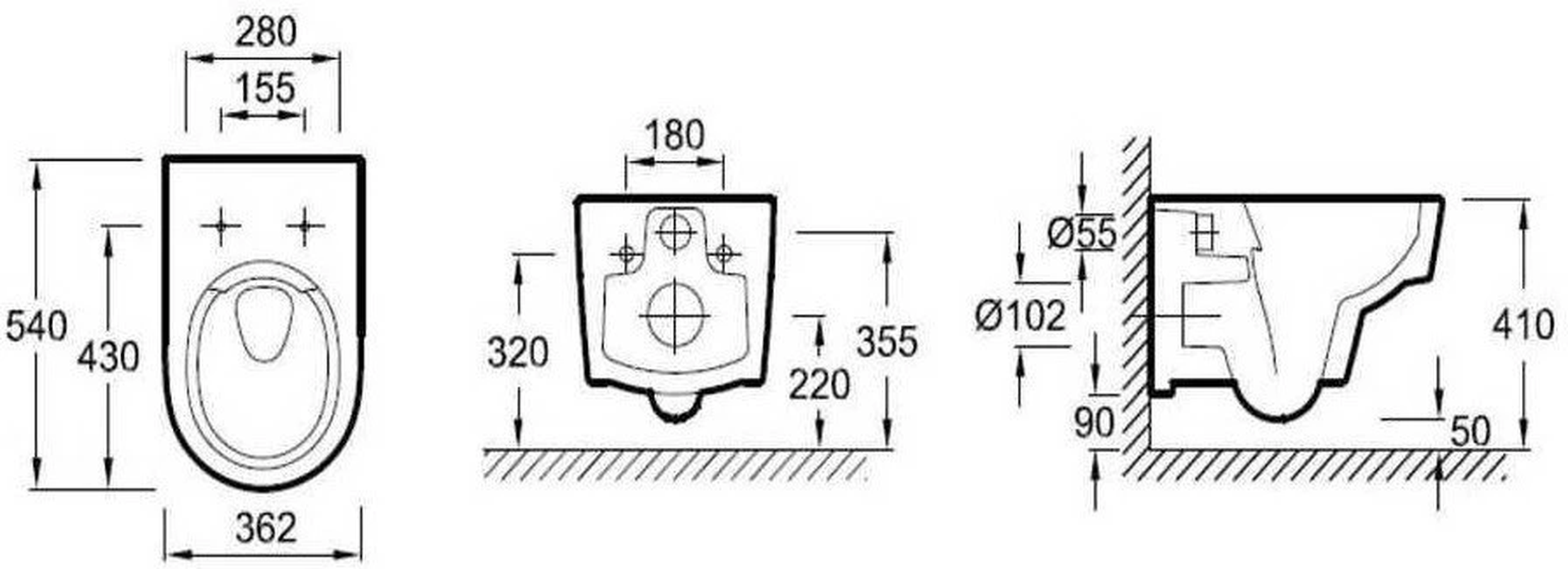 Изображение товара Подвесной унитаз Jacob Delafon EDR102-00 Odeon Rive Gauche
