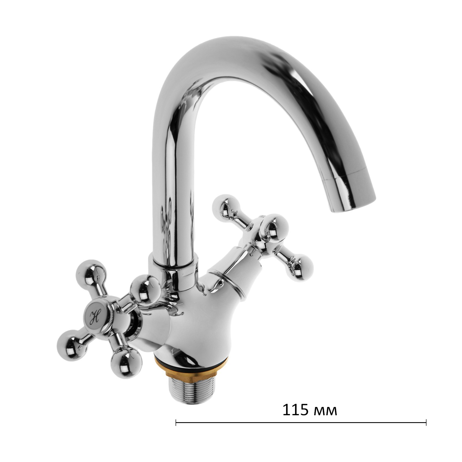 Изображение товара Смеситель для раковины Accoona A9671 двухвентильный цвет хромированный