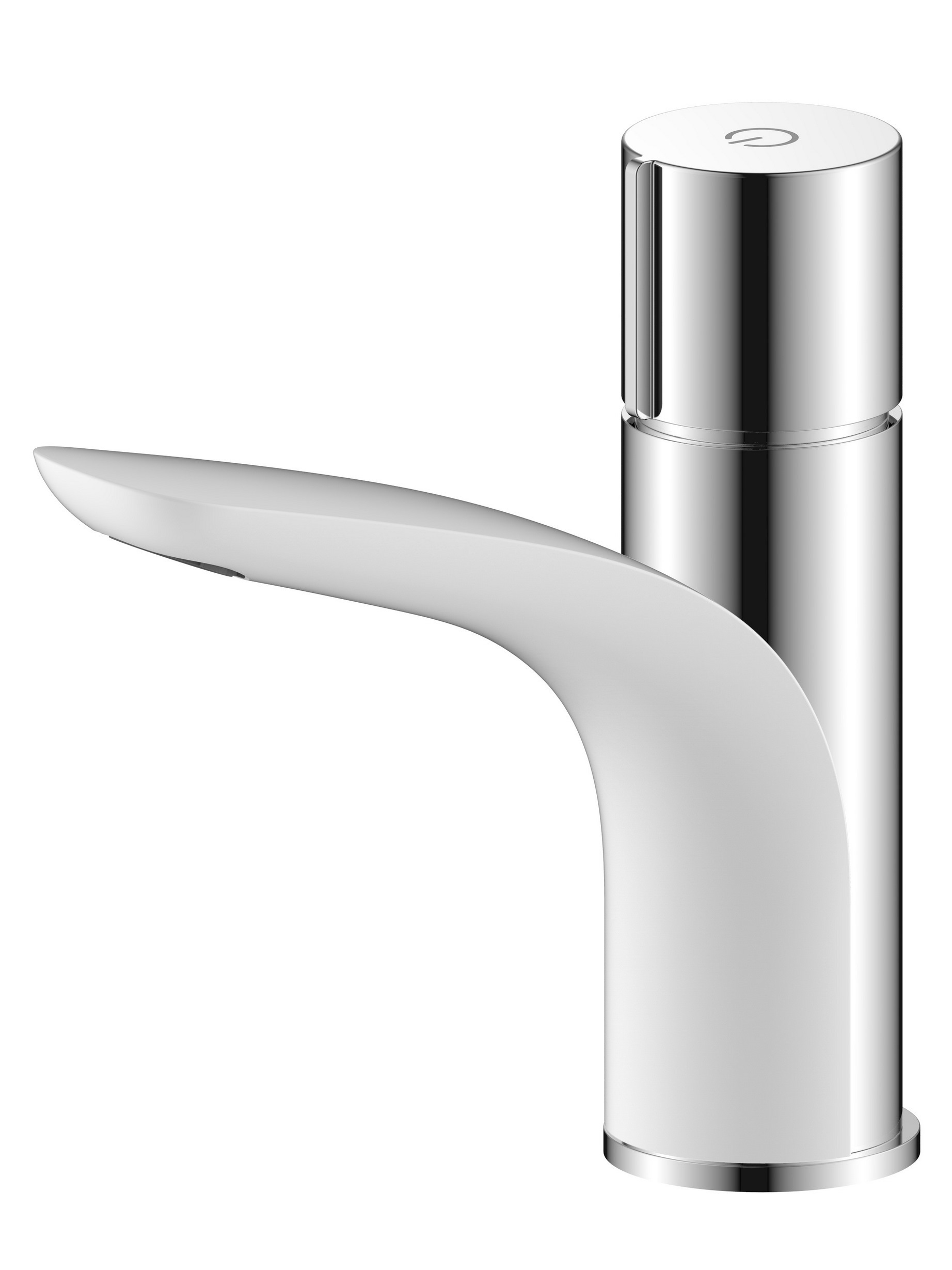 Изображение товара Смеситель для раковины Argotech Gelios white 3504L нажимной механизм цвет хром