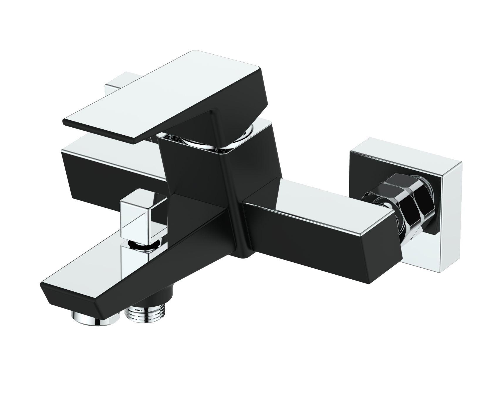 Изображение товара Смеситель для ванны и душа Argotech Grano black 3505 однорычажный цвет хром/чёрный